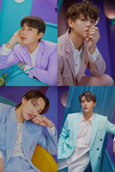 '완전체 컴백' 하이라이트, 파스텔 슈트핏 싱그럽네