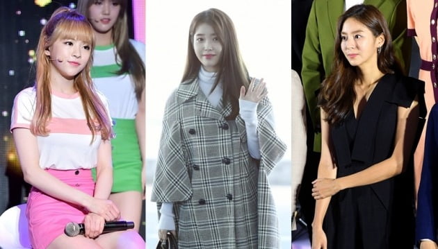 오마이걸 출신 진이, 아이유, 유이./사진=텐아시아DB