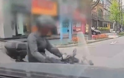 "뺑소니 아냐" 김흥국, 블랙박스 보니…치고 지나가는 오토바이 [종합]