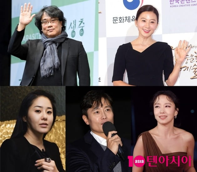 봉준호 감독(왼쪽 위부터 시계방향), 김희애, 전도연, 이병헌, 고현정/ 사진=텐아시아DB