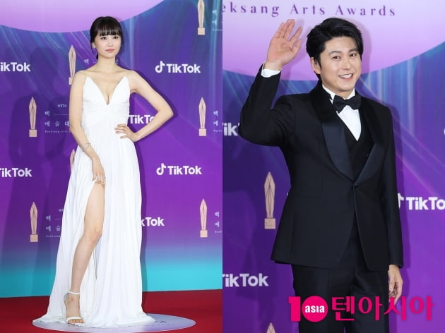 [TEN 포토] 류수영-박하선 '일도 사랑도 다 잡은 부부'(백상예술대상)
