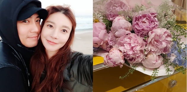 차예련 '작약 선물해준 소리없는 사랑꾼 ♥주상욱 고마워요'(결혼기념일)[TEN★]