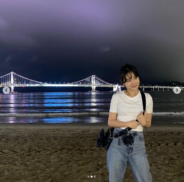 '이시언♥' 서지승, 부산 바닷가를 빛낸 미모 [TEN★]