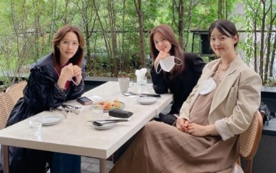 '예비맘' 한지혜, '베테랑맘' 정시아·오현경과 회동 "출산 전 보고 싶은" [TEN★]