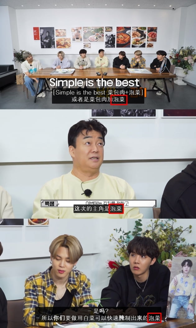 /사진 = 그룹 방탄소년단 '달려라 방탄' EP142 중국어 자막 캡처