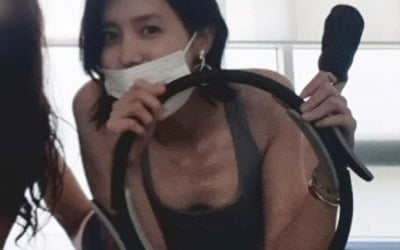 채정안, "해장은 발레" 브라톱+숏레깅스의 '워너비 몸매' [TEN★]