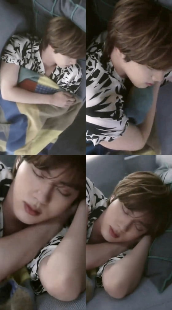 방탄소년단 진, 잠자는 모습마저 화제를 일으키는 조각미남