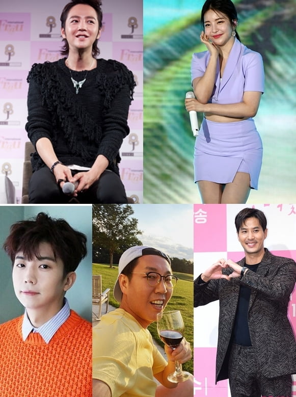 장근석(왼쪽부터 시계방향), 브레이브걸스 유정, 김지석, 김영철, 우영./ 