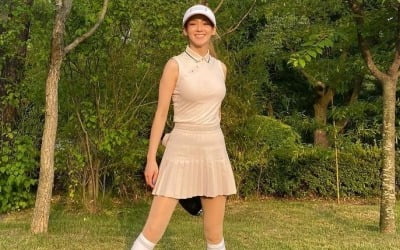 소녀시대 효연, 골프웨어는 프로지만 "스코어 부자…손으로 던질 걸" [TEN★]