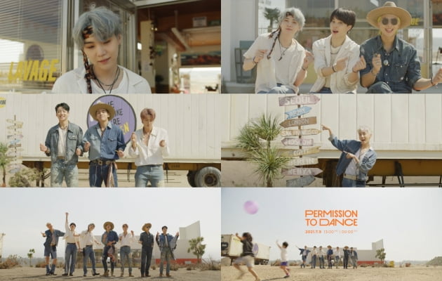 /사진 = 방탄소년단 'Permission to Dance' 뮤직비디오 티저