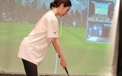 '신민철♥' 혜림,  청담 회원제 골프스튜디오에서 "마음 앞서는 골린이" [TEN★]