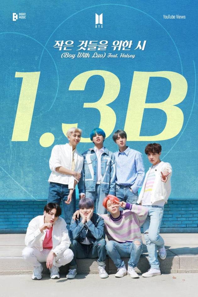 [공식] 방탄소년단 ‘작은 것들을 위한 시 (Boy With Luv) (Feat. Halsey)’ MV, 조회수 13억뷰 돌파