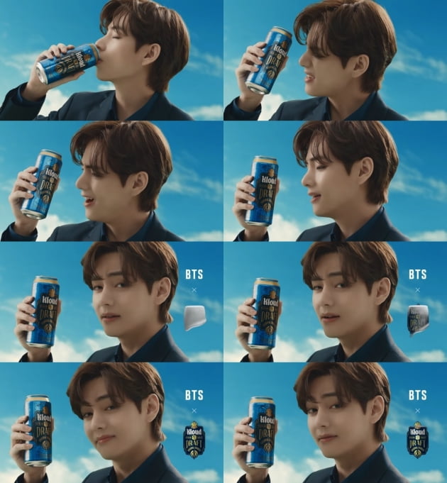 방탄소년단 뷔, 맥주 한잔으로 여름 더위 날리는 탄산같은 청량미