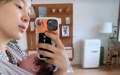 한지혜, ♥검사 남편과 "산모 식사 늘 함께"…아기띠에 적응 중 [TEN★]