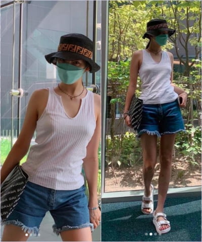 이진이, 황신혜인 줄 알았네…모자·가방·신발 싹 다 명품 [TEN★]