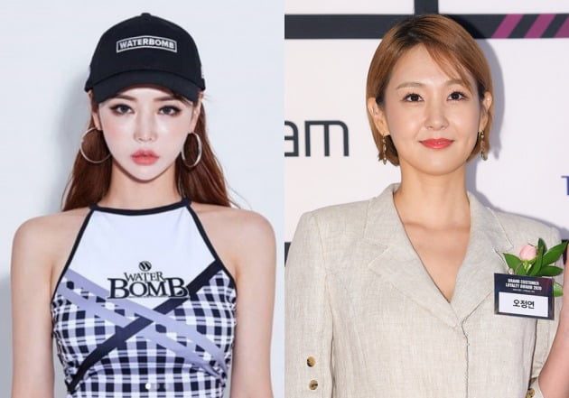 우주안, 오정연./사진=우주안 인스타그램, 텐아시아DB