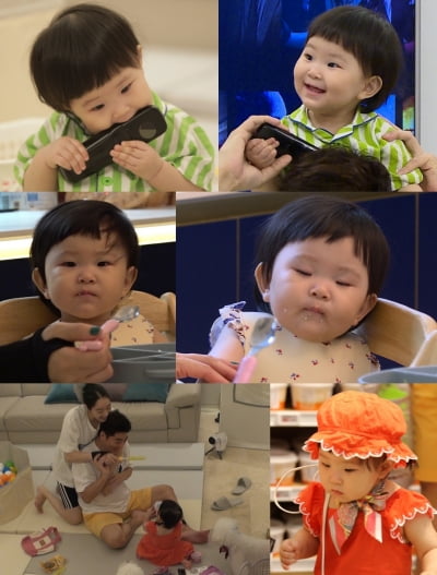 '슈돌' 김수미 손녀 조이, 리모컨 씹는 폭풍 성장 근황