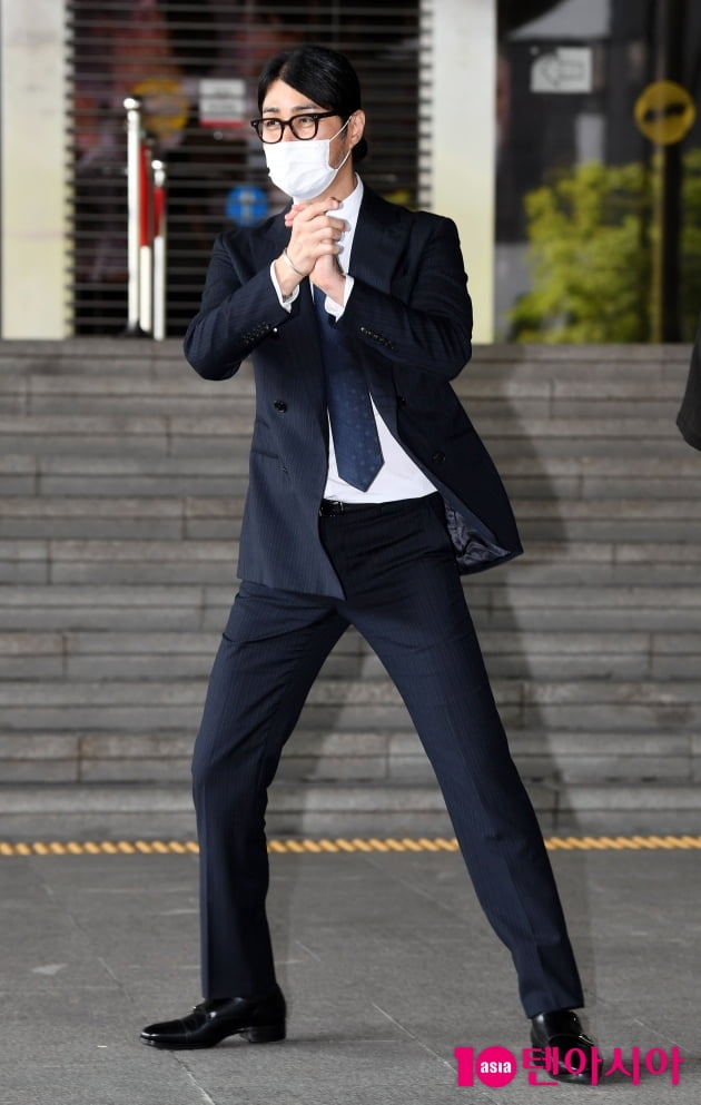 [TEN 포토] 차승원 '퇴근도 영화의 한 장면처럼...'