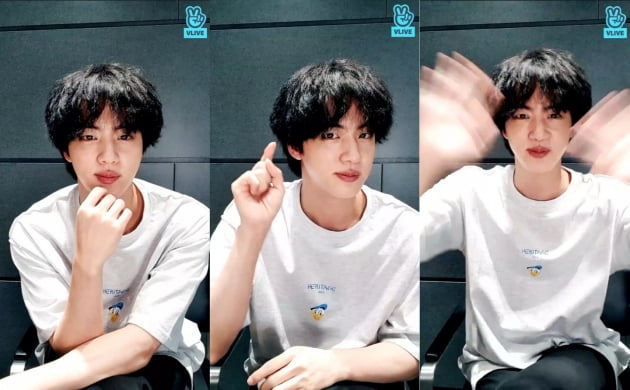 방탄소년단 진, 펌 헤어로 깜짝 등장…콜드플레이와 협업? 관심 폭발