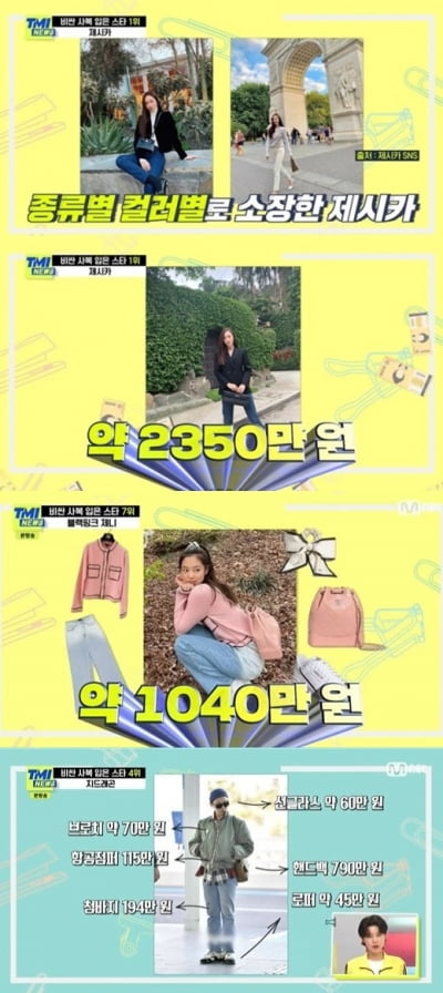 제시카 "명품백 몇 개인지 셀 수 없다"더니…2천만원짜리 사복 패션  ('TMI')[종합]