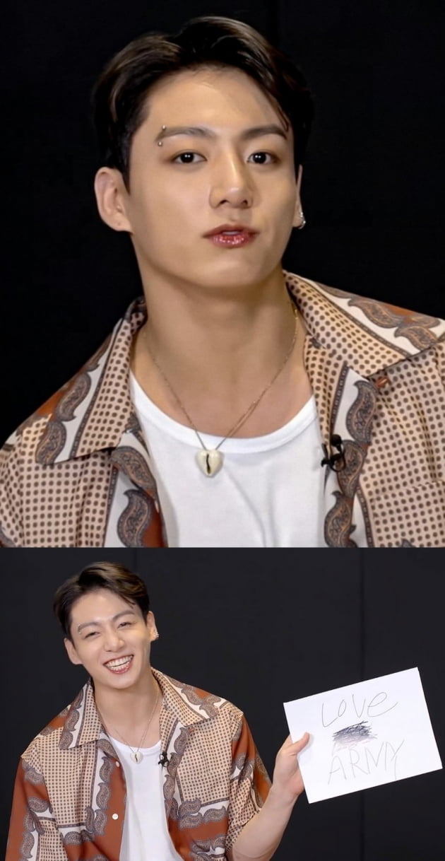 방탄소년단 정국 '평생 먹을 수 있는 음식' 삼겹살→LOVE ARMY 갈아탄 재치