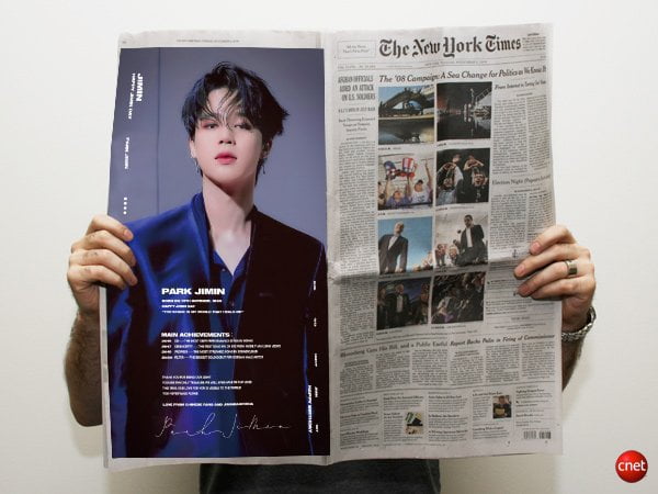 방탄소년단 지민 中팬덤 역대급 생일 축하, 美뉴욕타임즈 →英더 타임즈 세계 아이돌 최초 전면광고