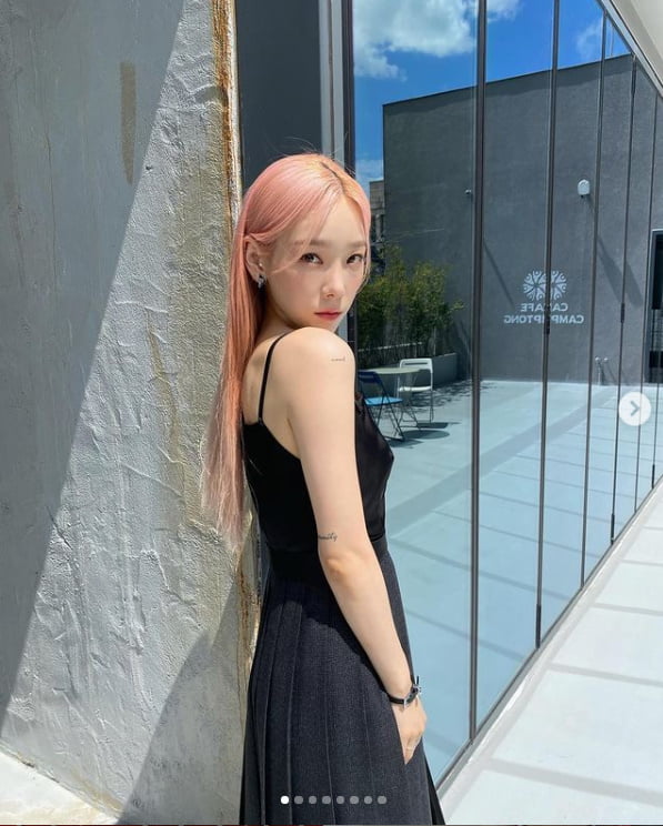 태연, 우아한 블랙 스완...유퀴즈 촬영일[TEN★]