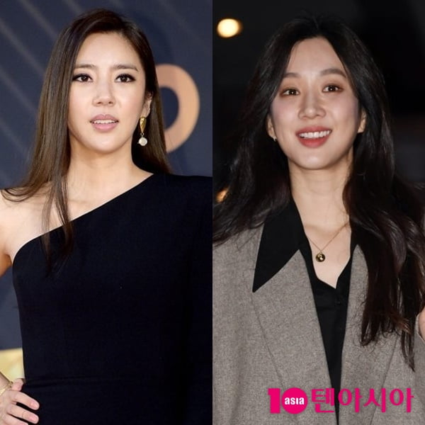 배우 손담비(왼쪽)와 정려원/ 사진=텐아시아DB