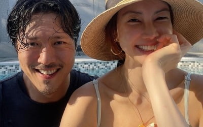 양미라, 아들 재워두고 '♥사업가 남편'과 풀빌라 수영장에서 단둘이 '오붓' [TEN★]