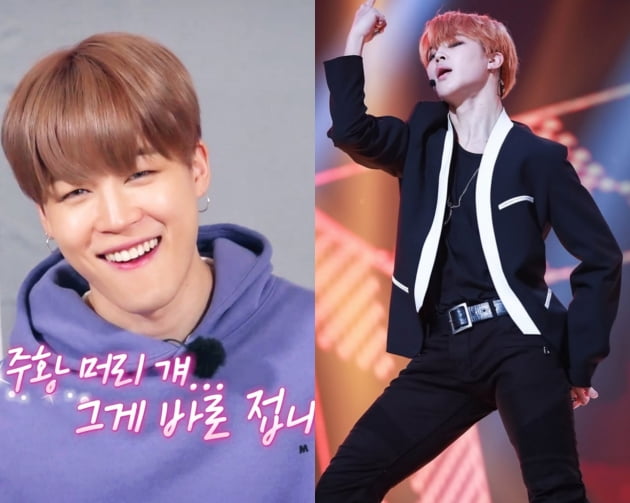 '주황머리 걔' 방탄소년단 지민, 주황머리가 가장 잘 어울리는 아이돌 1위 선정