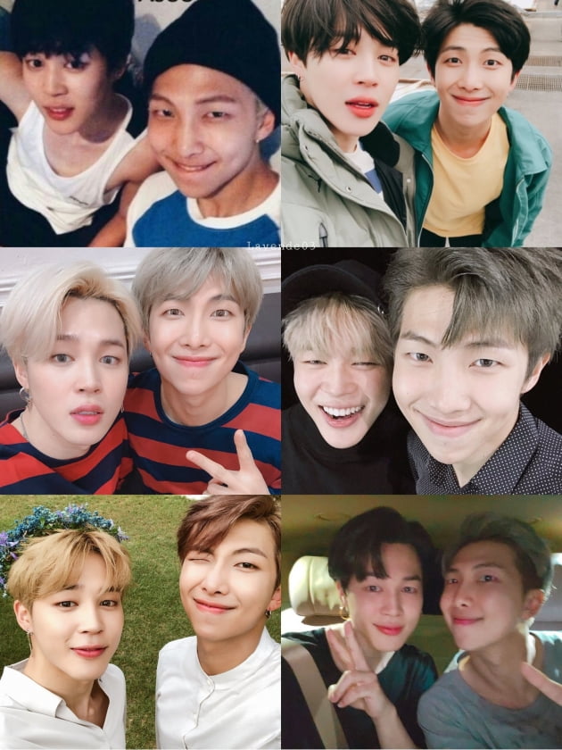 방탄소년단 지민 '형이 존재하는 매일이 생일입니당' 안구정화 다정 투샷♥ '미니모니'