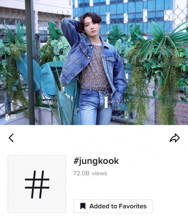 방탄소년단 정국,틱톡 #jungkook 720억뷰 돌파 범접불가 '틱톡 제왕'