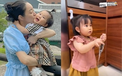 서효림, 낙지놀이 하는 딸에 '비명'…할머니 김수미 닮아 '배짱 두둑한 2살' [TEN★]