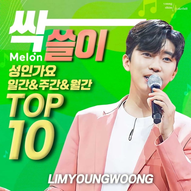 임영웅, 멜론차트 TOP10 싹쓸이…'차트의 제왕'