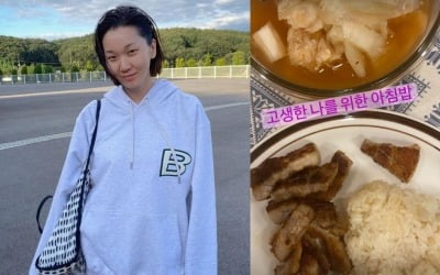 장윤주, 아침부터 삼겹살? "고생한 나를 위해" [TEN★]