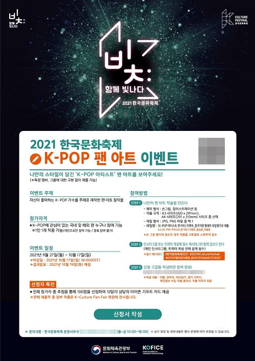 한국국제문화교류진흥원, K-POP 뮤직비디오·팬아트 공모전 개최