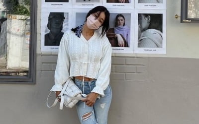'연하 사업가♥' 김빈우, 52kg 가늠되는 배 내놓은 패션 "성수동 나들이" [TEN★]