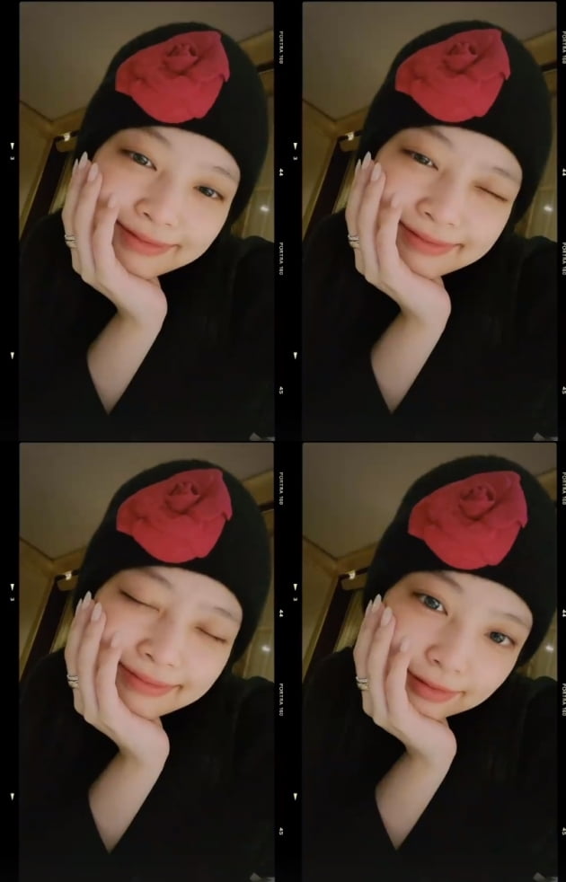 블랙핑크 제니, 파리에서 윙크 보낸 젠득이...귀여워[TEN★]