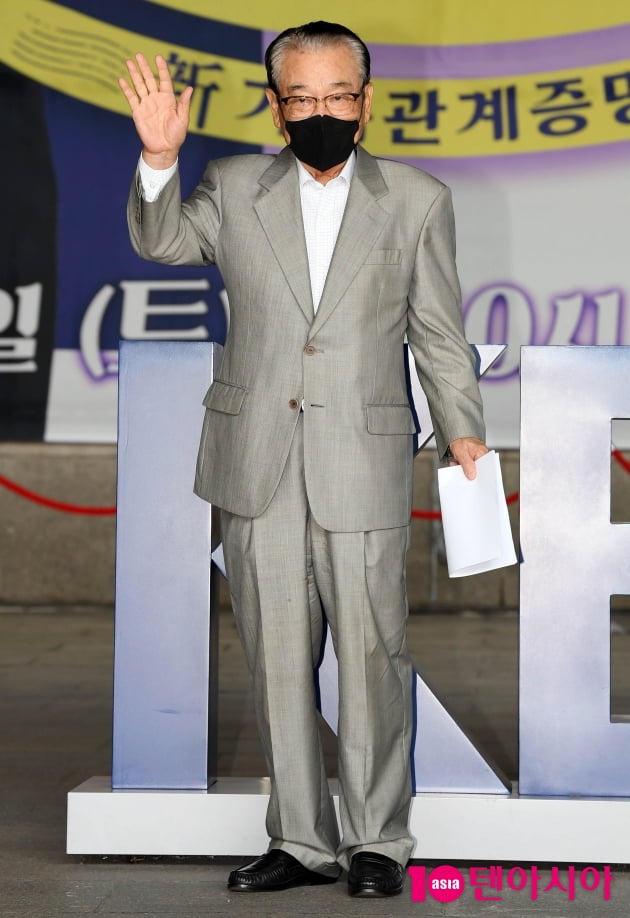 [TEN 포토] 이순재 '갓파더 제작발표회 왔어요'