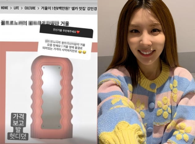 '오뚜기家' 함연지, 1200만원짜리 수지·GD 거울 사려다 "가격 보고 발 헛디뎟" [TEN★]