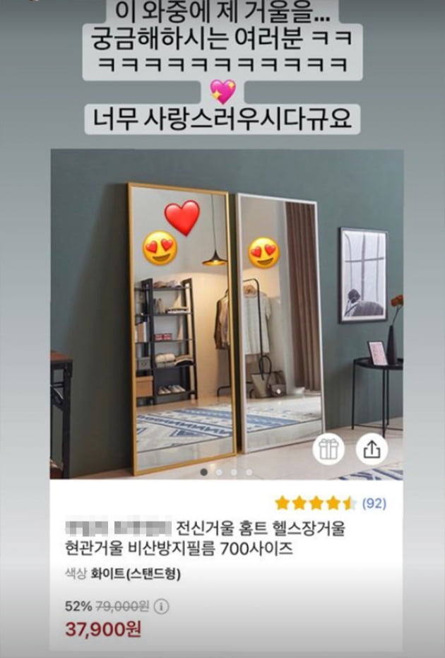 '오뚜기家' 함연지, 1200만원짜리 수지·GD 거울 사려다 "가격 보고 발 헛디뎟" [TEN★]