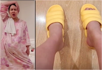 '삼둥이 출산' 황신영, 붓기 쏙 빠졌나…"안 맞던 슬리퍼가 드디어"  [TEN★]