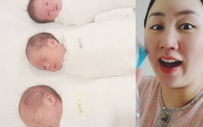 '삼둥이맘' 황신영, "드디어 삼단 완전체!" 나란히 누운 세쌍둥이 '감격' [TEN★]