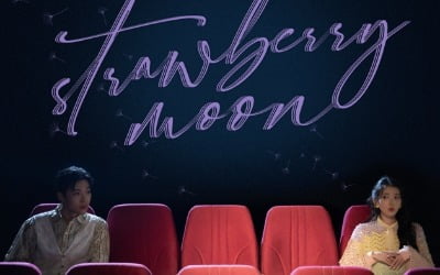 아이유, 멀리서 봐도 예쁘다…로맨틱한 분위기의 '스트로베리 문'
