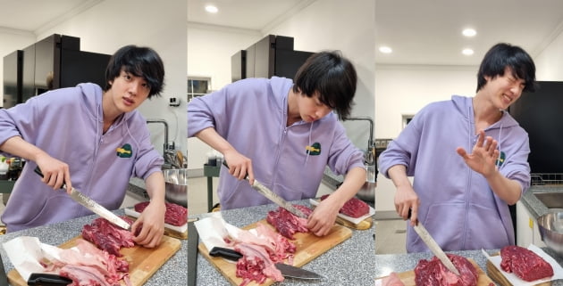 방탄소년단 진이 팬들과 노는 방법 "이러다 몸짱되면 어떡하지"