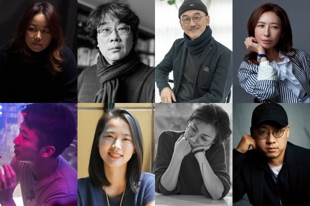 영화감독 홍의정(왼쪽 위부터 차례로), 봉준호, 이준익, 방은진, 조성희, 김보라, 김초희, 봉만대. / 사진제공=충무로영화제-감독주간