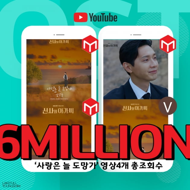 '하루만에 100만' 임영웅, '사랑은 늘 도망가' 유튜브 영상 총 조회수 600만 '돌파'
