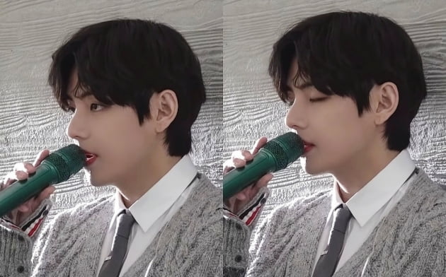 방탄소년단 뷔, 'MTV 언플러그드' 무대 비하인드..콜드플레이 'Fix You' 까지 완벽 소화
