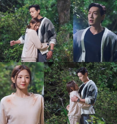 지현우X이세희, 달달한 기류 포착…엉망진창 몰골로 포옹 ('신사와 아가씨')
