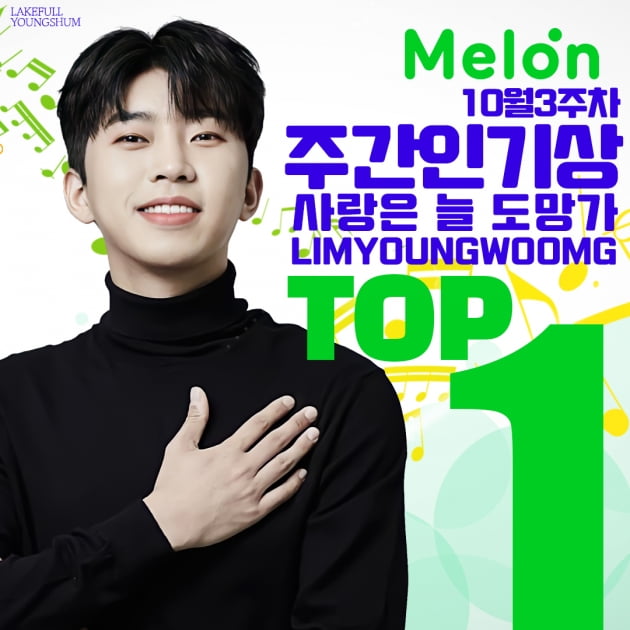 '명품 보컬' 임영웅, 멜론 주간 인기상 TOP1